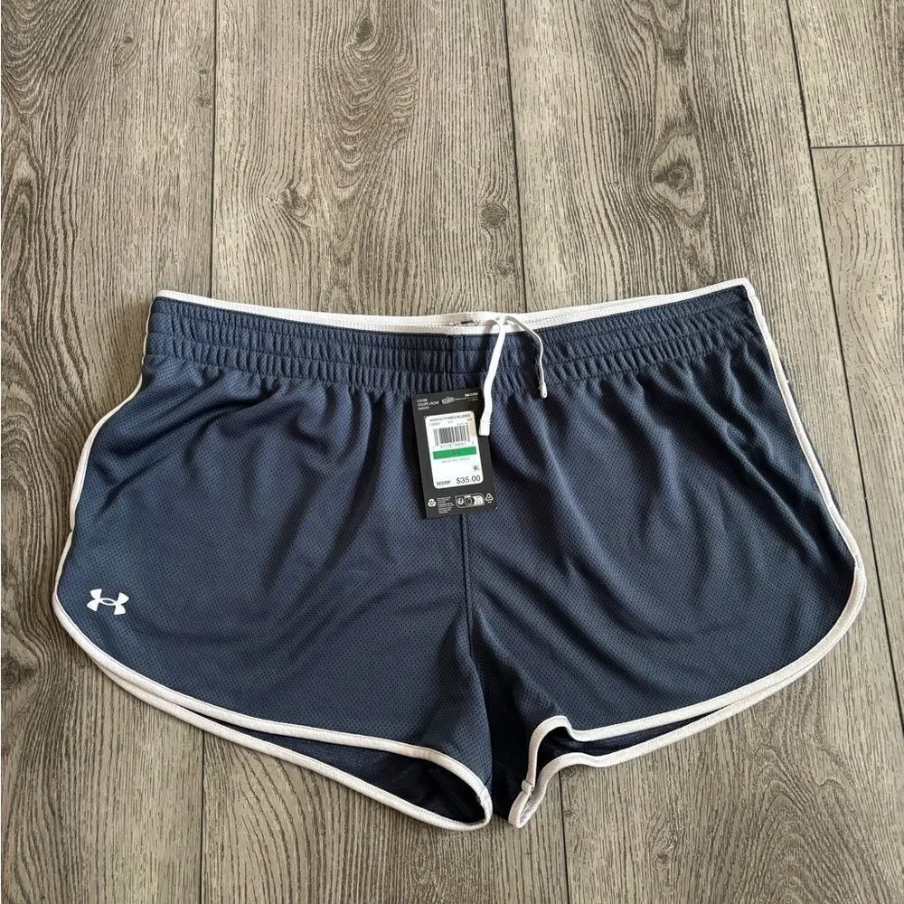 Under Armour Blue Athletic Shorts with Elastic Waistband